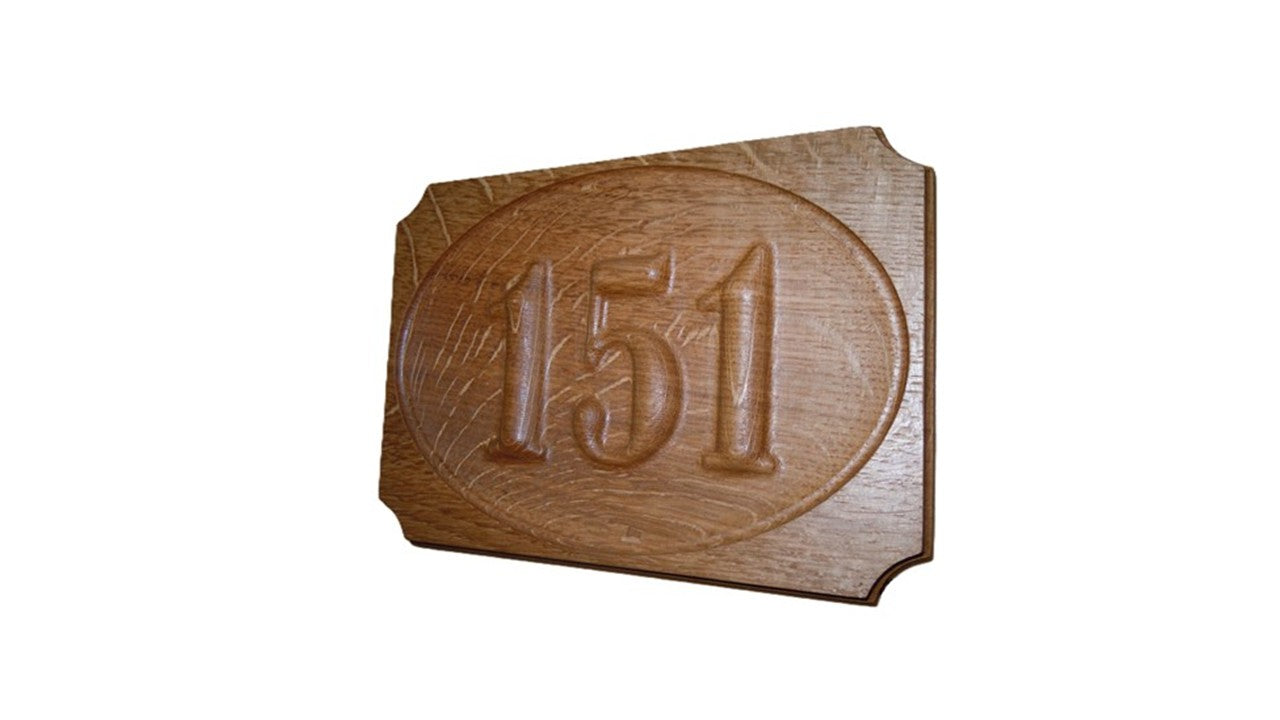 Números Modernos 3D de Madera para Casas – Roble Macizo